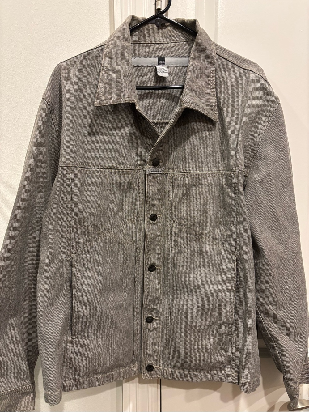 Vtg Marithe Francois Girbaud Faded Gray Denim Jacket Boxy 90s Streetwear • Sz: L